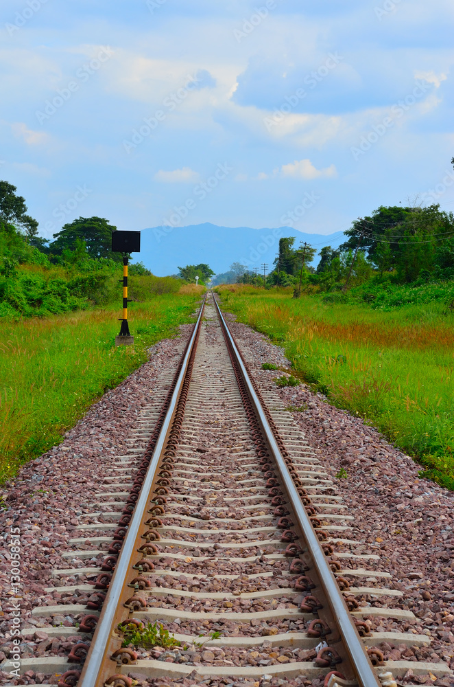 Obraz premium The length of the railway track