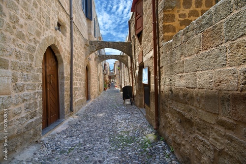 Narrow street and architect...