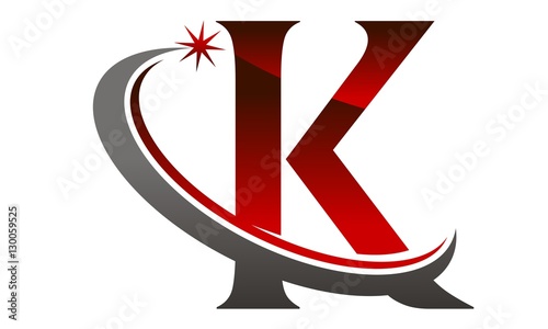 Star Swoosh Letter K
