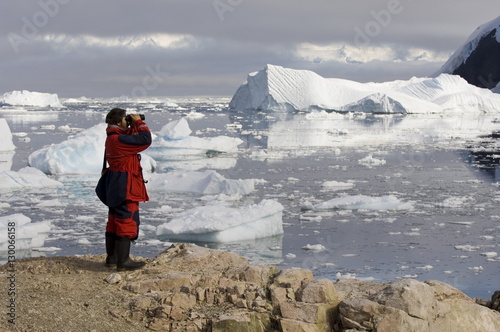 Chilean ornithologist Rodrigo Tapia, Neko Harbor, Gerlache Strait, Antarctic Peninsula, Antarctica