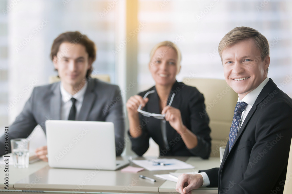 Group of smiling business people