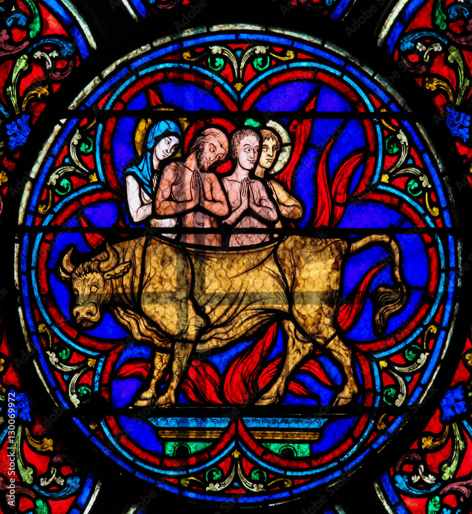 Stained Glass - The Adoration of the Golden Calf