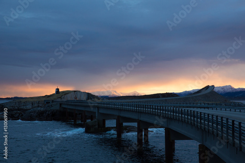 Sunrise at the Atlantic road  west of Norway