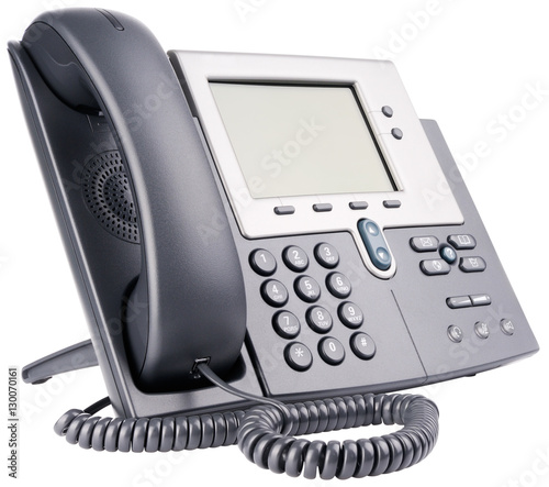 Office IP telephone on white