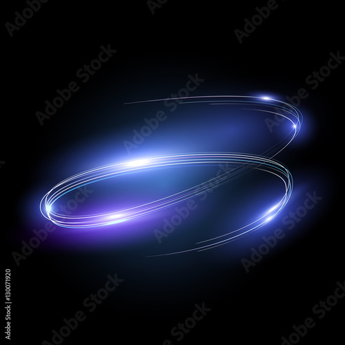 Abstract neon lights lines, vector background