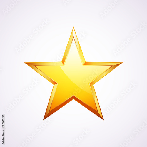 Gold star logo for your design  vector ilustration  isolated on white