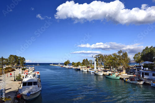 georgioupolis port fishing boats photo