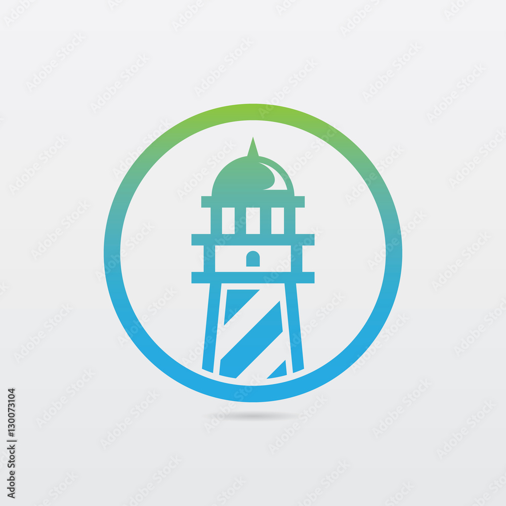 Round Lighthouse Icon