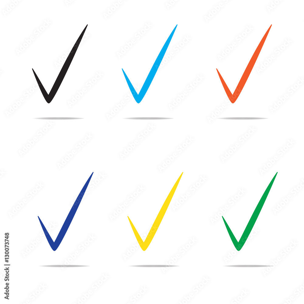 check mark icon isolated on white background. check mark sign. check mark icon isolated on white background. check mark sign.