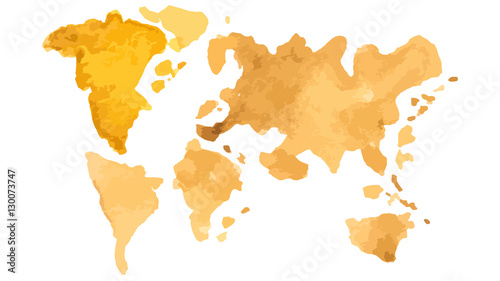 World Map watercolor, abstract. Not a real map of the world for the entourage. Vector