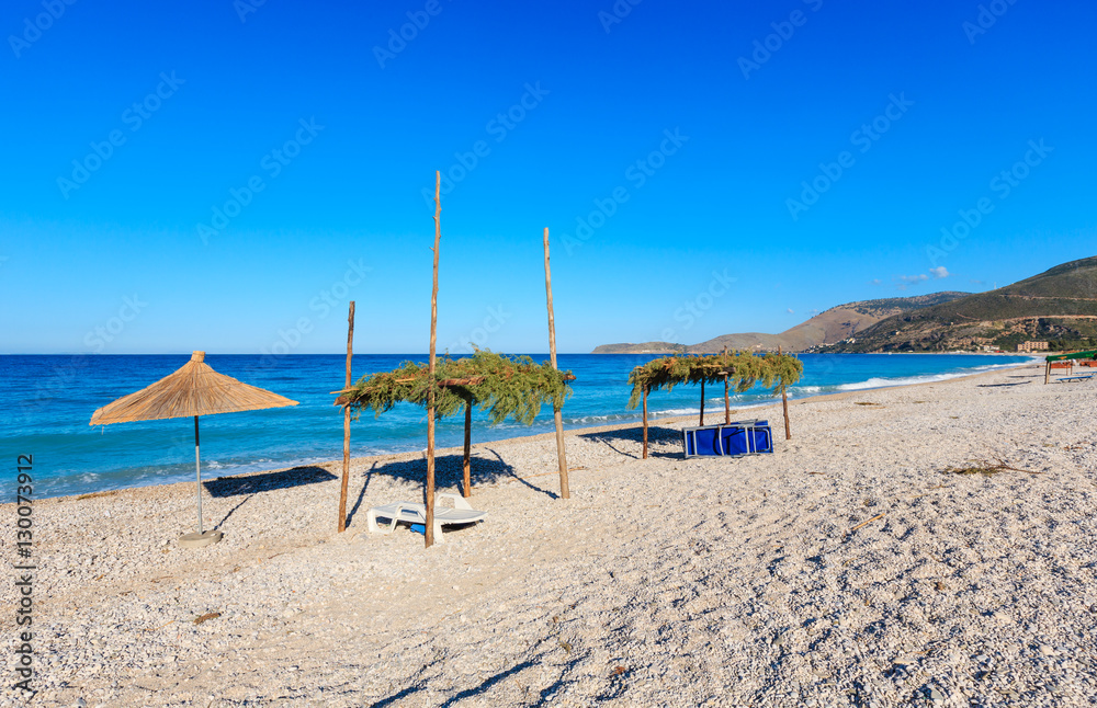 Summer morning beach (Albania).