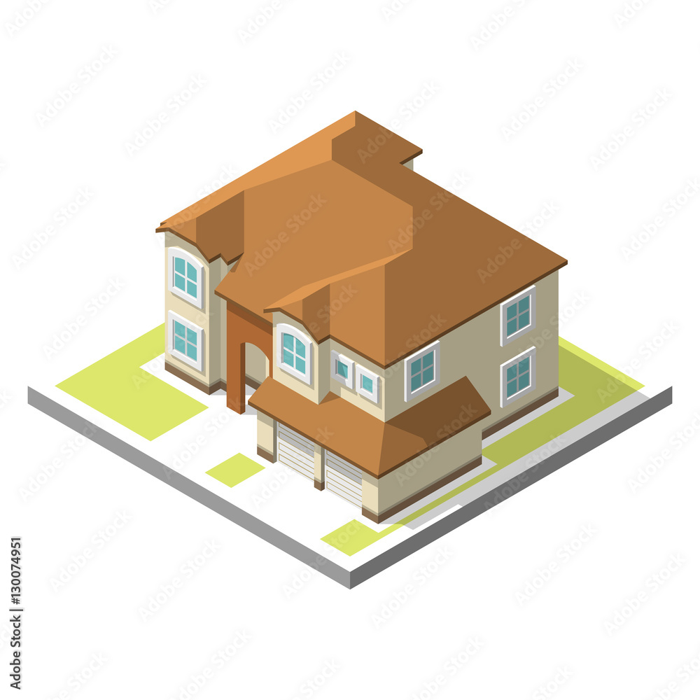 isometric image of a private house isometric image of a private house