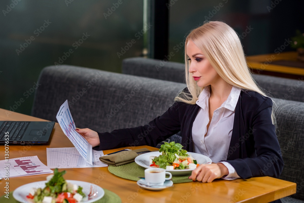 woman and man on business lunch woman and man on business lunch