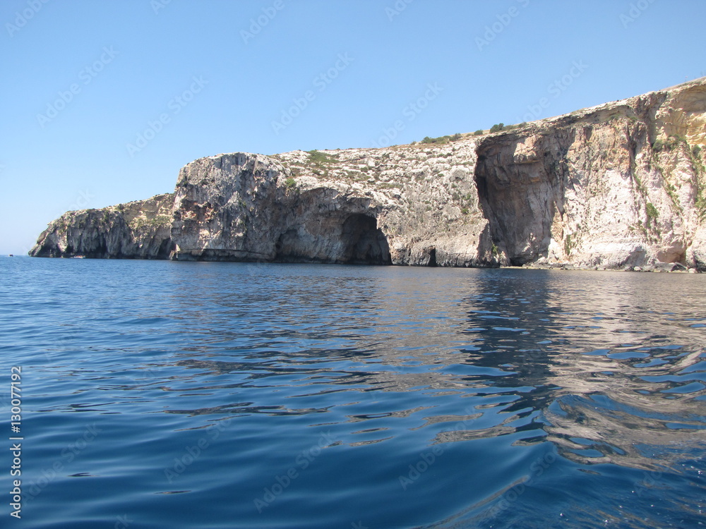 A Rock on the Water in the coasts of Malta