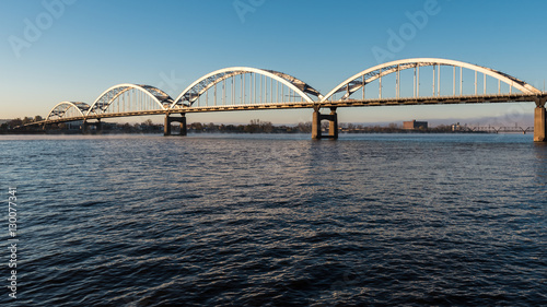 Centennial Bridge Crosses the Mississippi River
