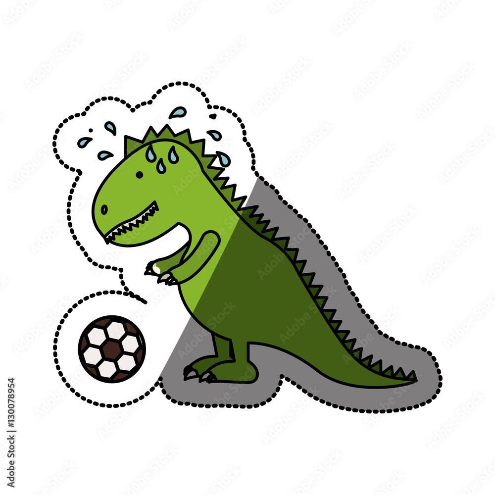 Obraz premium Toy dinosaur icon. Childhood play fun cartoon and game theme. Isolated design. Vector illustration
