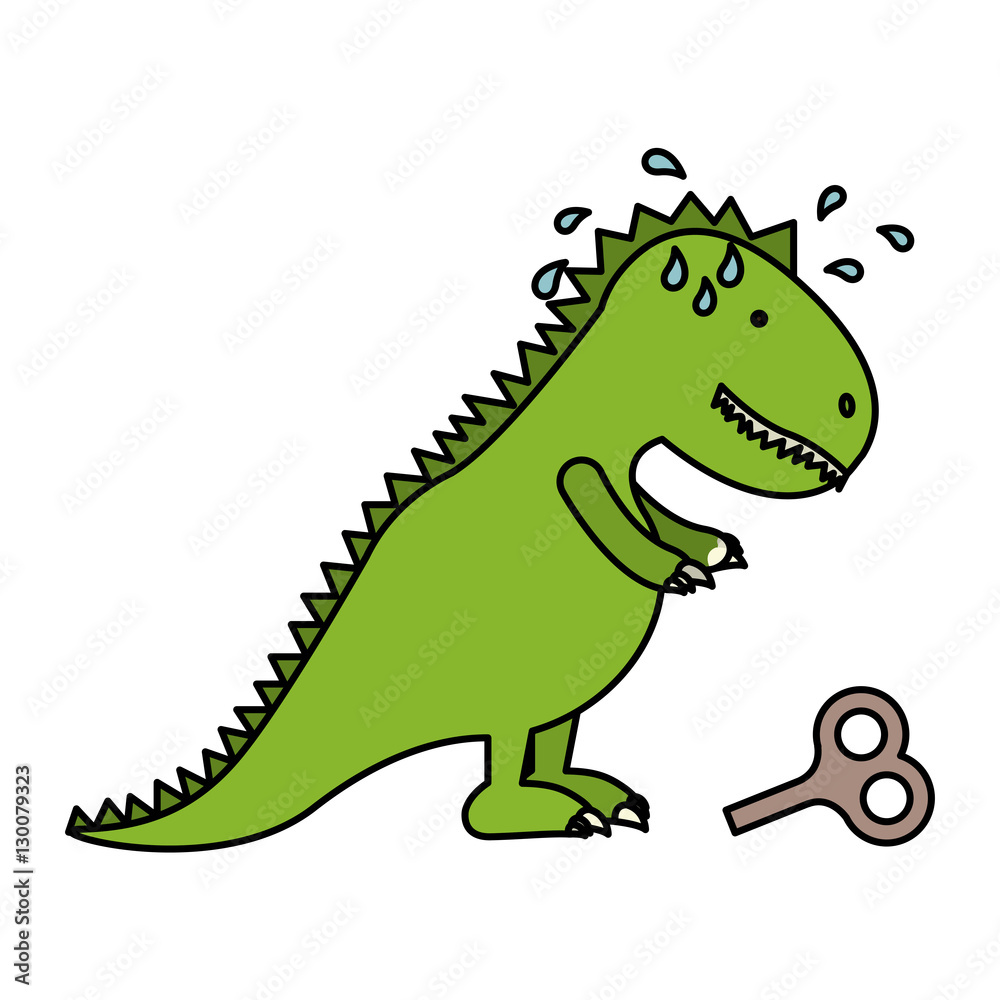 Obraz premium Toy dinosaur icon. Childhood play fun cartoon and game theme. Isolated design. Vector illustration