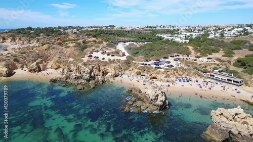 Aerial. Video footage of the drone beach Arrifes.