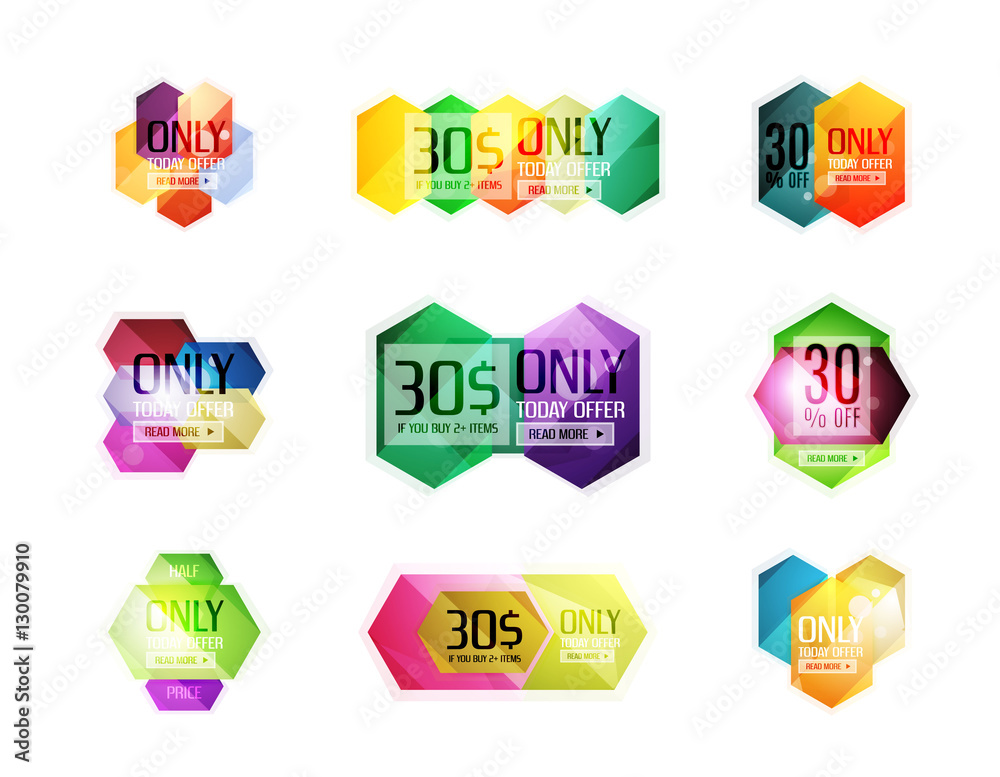Vector special offer stickers and banners
