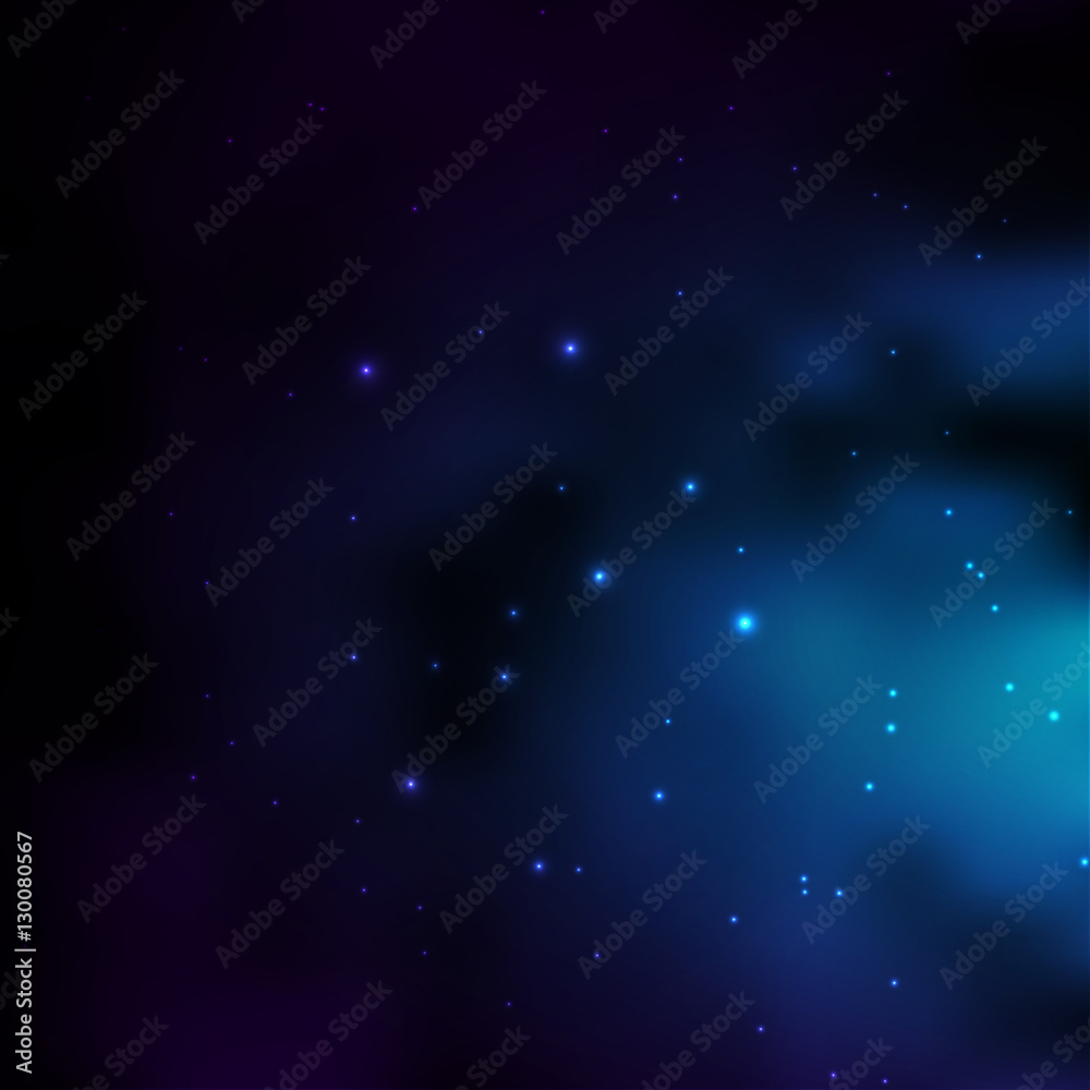 Naklejka premium Galaxy. Milky way stars and star-dust in deep space cosmos. Stars of a planet and galaxy in a free space. A glorious, rich star forming nebula. 
