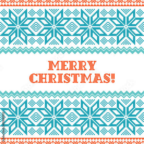 Merry Christmas knitted background