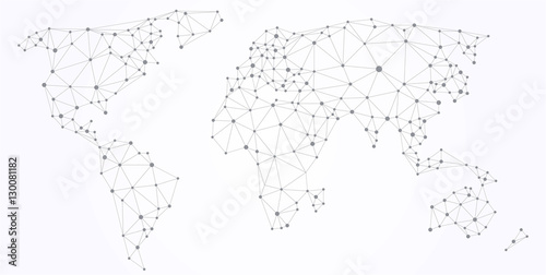Polygonal world map