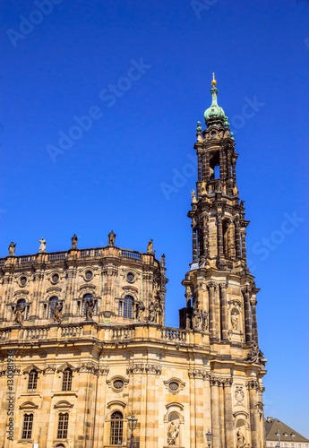 Dresden Cathedral of the Holy Trinity or Hofkirche  Dresden  Saxony  Germany