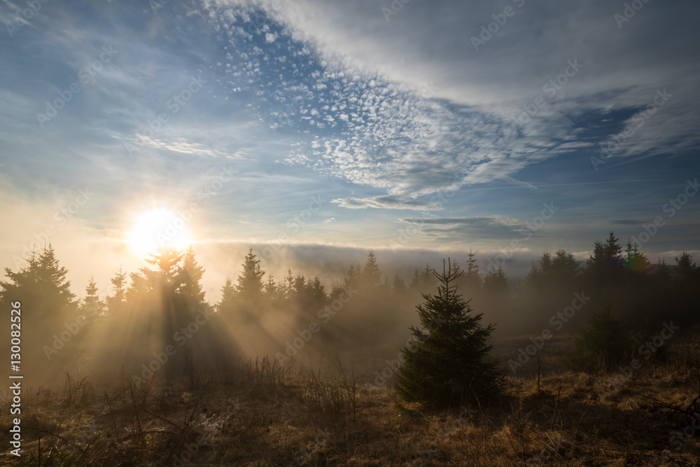 Fototapeta premium Sonnenuntergang in Deutschland
