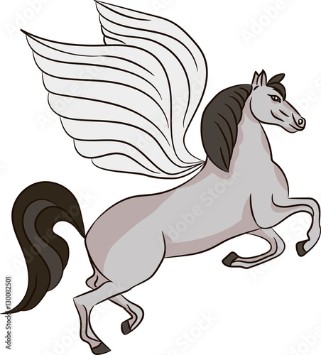 Silhouette of a horse with wings - Pegasus