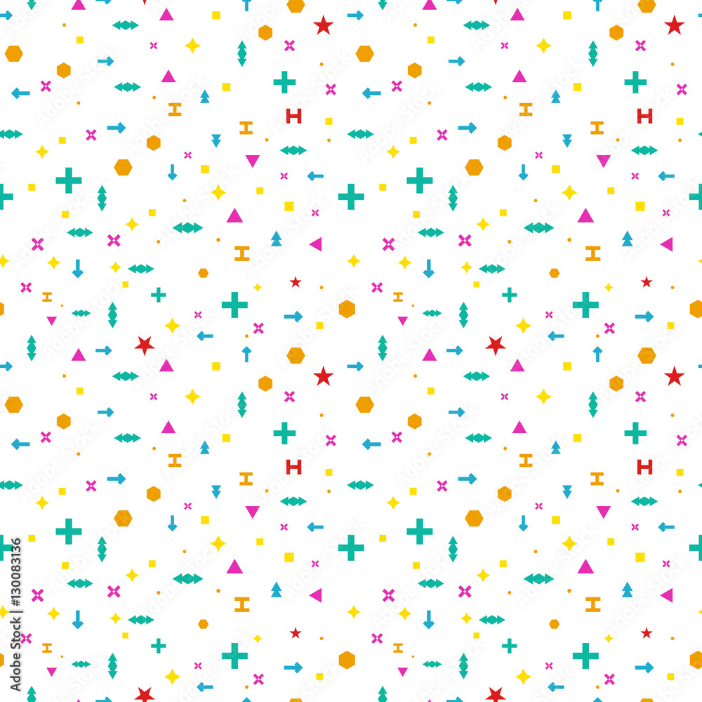 Seamless pattern with geometric figures