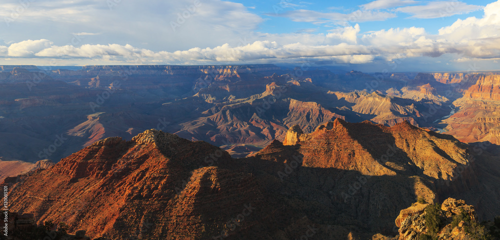 Awesome landscape of rock formation on the south rim of the Gran