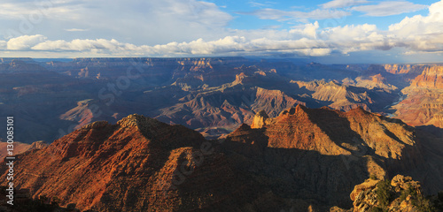 Awesome landscape of rock formation on the south rim of the Gran