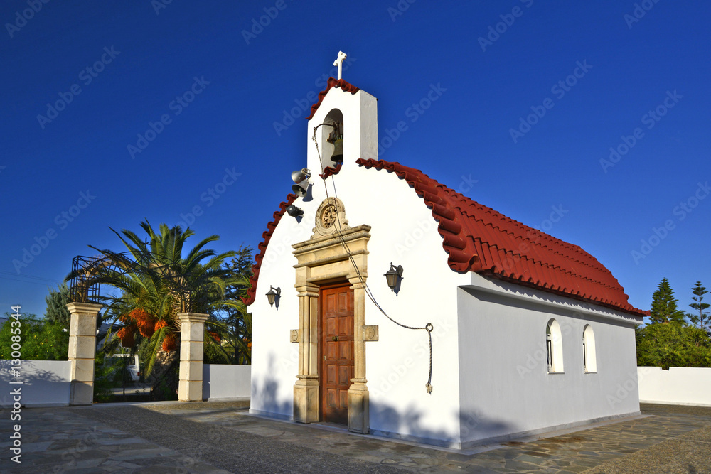 Traditional Greek church in Kavros on Crete island