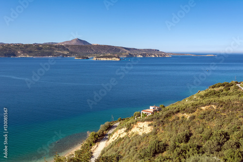 Beautiful bay with turquoise water in western part of Crete island. Greece.