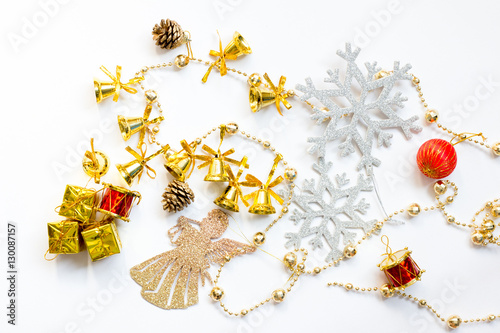 Set of decoration for Christmas and New year (Snow flake, Bell,