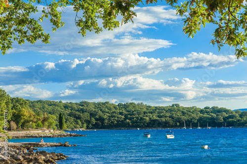 Splendid beach between Njivice and Malinska, Krk Island, Croatia