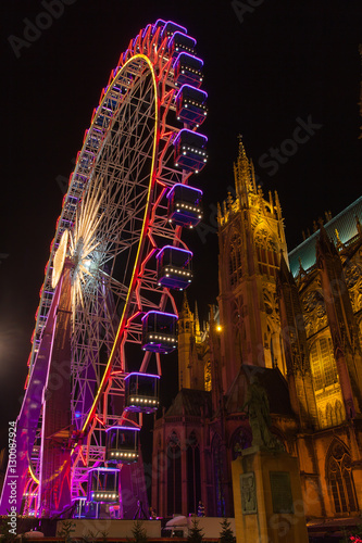 Metz by night - noel - Moselle