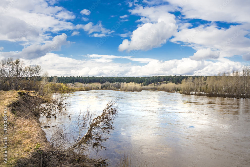 The spring flood on the river Berd