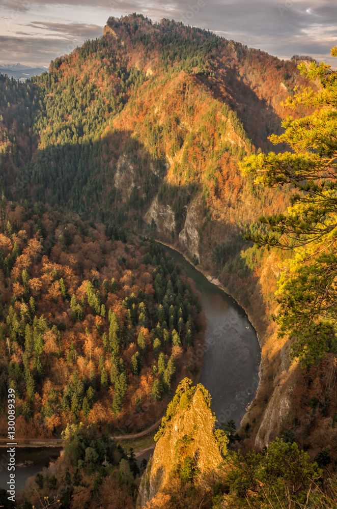 Dunajec gorge in Pieniny mountains, Poland