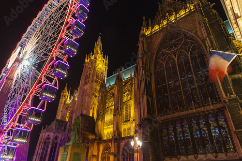Metz by night - noel - Moselle