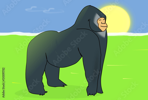 Gorila en la naturaleza