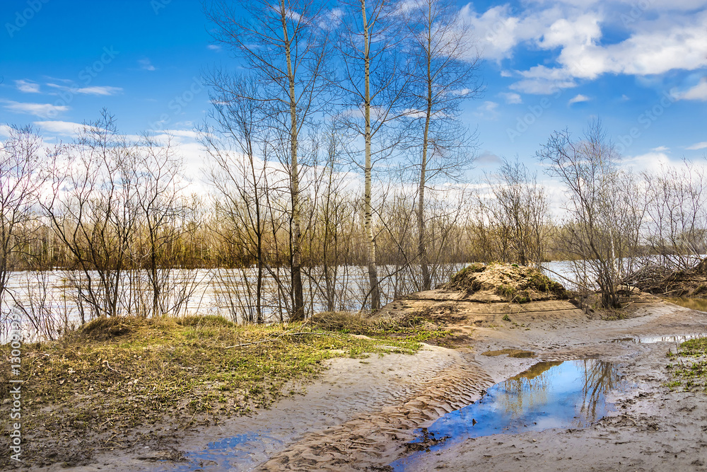 The spring flood on the river Berd The spring flood on the river Berd