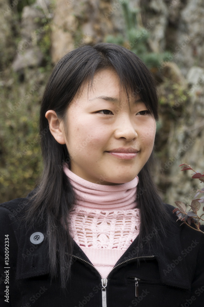 Portrait of a young Chinese woman, Huangshan City (Tunxi), Anhui Province, China Portrait of a young Chinese woman, Huangshan City (Tunxi), Anhui Province, China