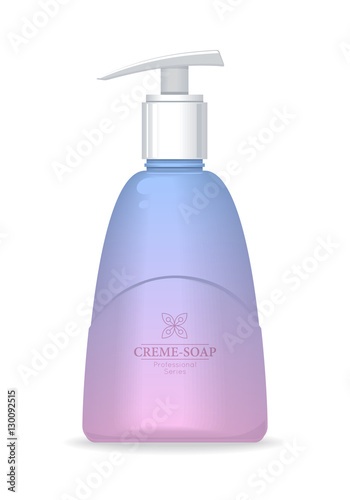 Soap Bottle with Spreader. Cosmetic Product