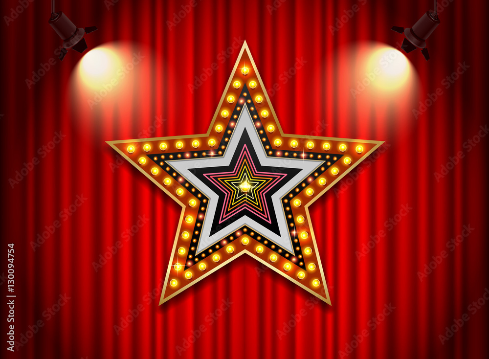 Light neon sign star shape Light neon sign star shape