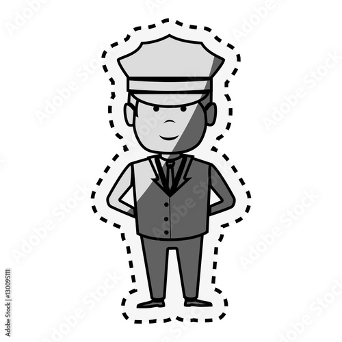 driver hotel service isolated icon vector illustration design