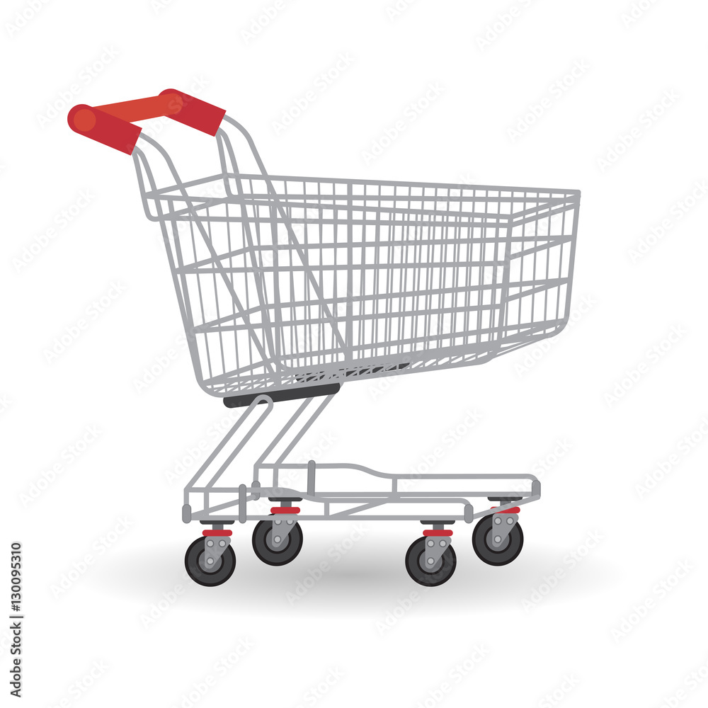 Shopping Cart Trolley Big Sale Banner Vector
