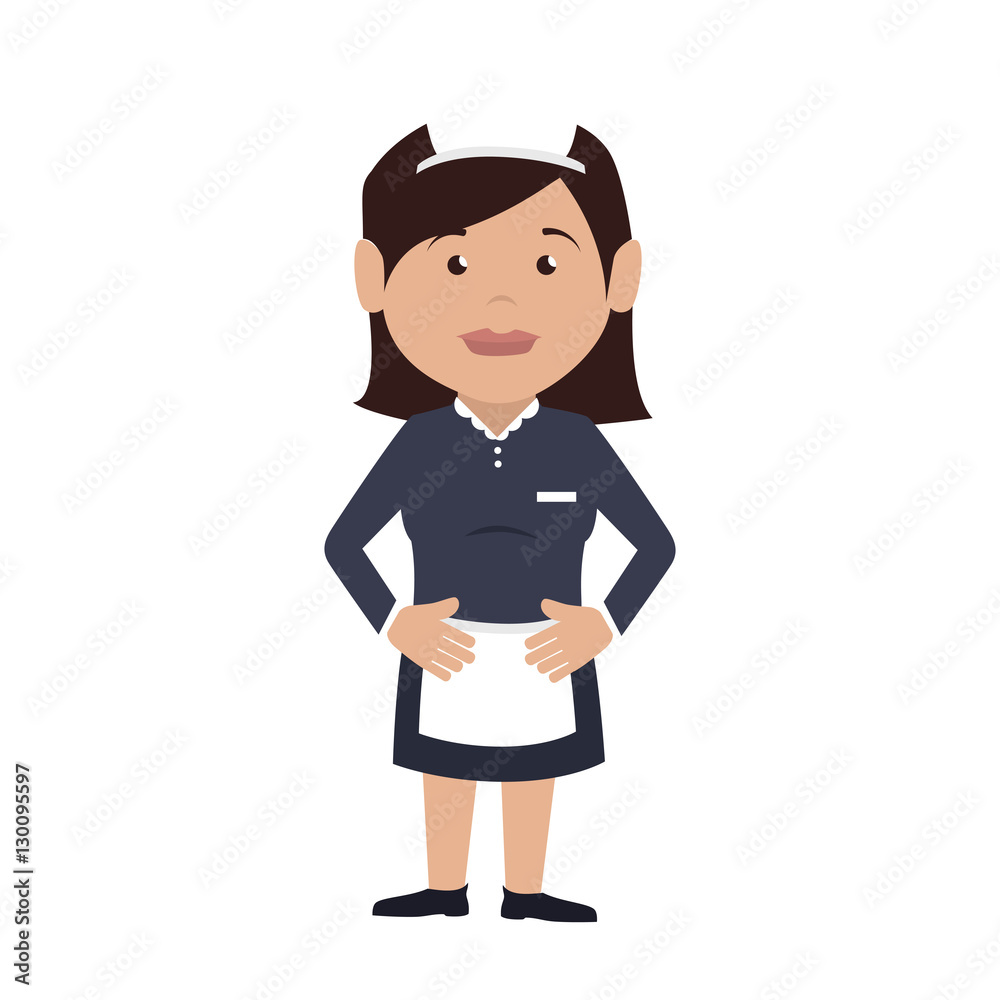 room service character hotel service vector illustration design