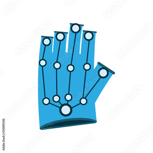 vr wired glove interaction 3d vector illustration eps 10