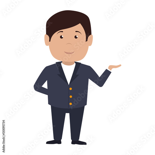 waiter hotel service isolated icon vector illustration design